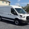 Horizontal photograph of a 2021FordTransit 250 Cargo VanMedium Roof w/LWB Van 3D