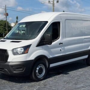Horizontal photograph of a 2021FordTransit 250 Cargo VanMedium Roof w/LWB Van 3D