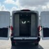 Horizontal photograph of a 2021FordTransit 250 Cargo VanMedium Roof w/LWB Van 3D