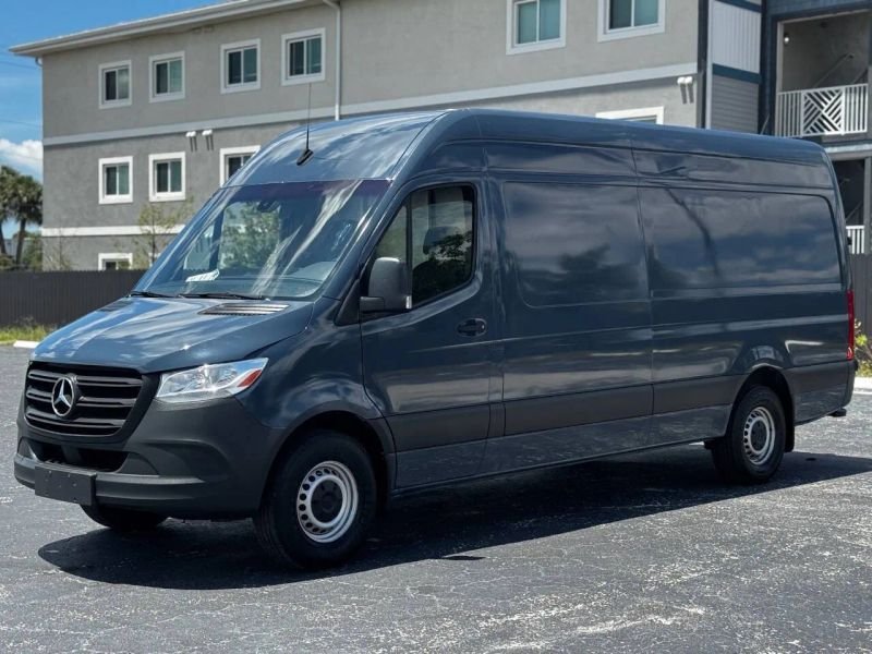 Horizontal photograph of a 2019Mercedes-BenzSprinter 2500 CargoHigh Roof w/170" WB Van 3D