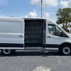 Horizontal photograph of a 2021FordTransit 250 Cargo VanMedium Roof w/LWB Van 3D