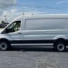 Horizontal photograph of a 2021FordTransit 250 Cargo VanMedium Roof w/LWB Van 3D