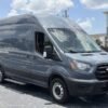 Horizontal photograph of a 2020FordTransit 250 Cargo VanExtended Length High Roof Van 3D
