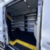 Horizontal photograph of a 2021FordTransit 250 Cargo VanHigh Roof Extended Length Van 3D