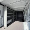Horizontal photograph of a 2022Mercedes-BenzSprinter 1500 CargoStandard Roof w/144" WB Van 3D