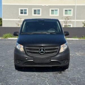 Horizontal photograph of a 2016Mercedes-BenzMetris CargoVan 2D